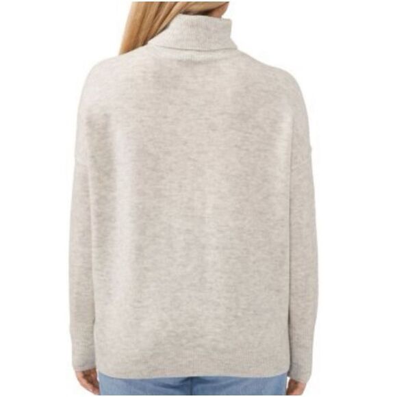 New! VINCE CAMUTO Oversized Turtleneck Sweater Size XXL Silver Heather NWT Soft - Picture 2 of 7